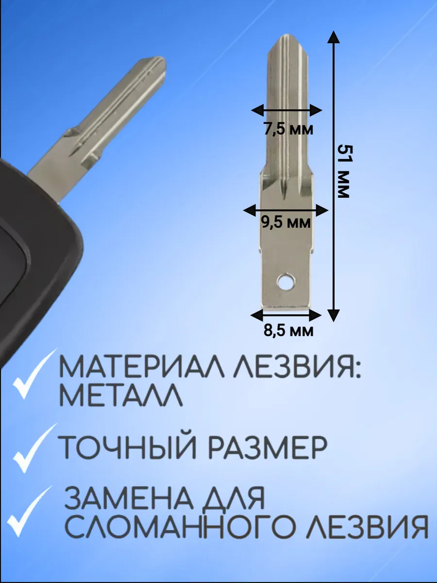 Лезвие для ключа RENAULT -HU136