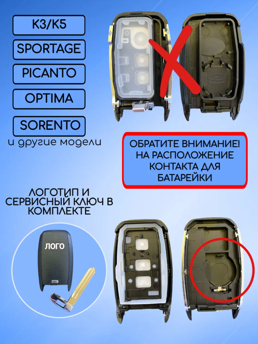 Корпус смарт ключа с лезвием HYN10R для Kia    SMKIAHYN10R-2KORP