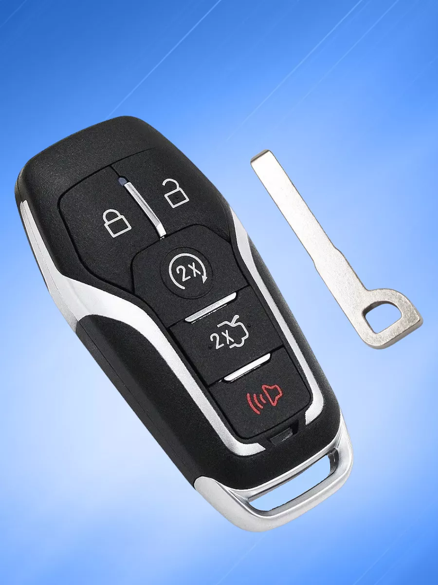 Корпус смарт ключа с 4 кнопками +Panic лезвие HU101 для Форд