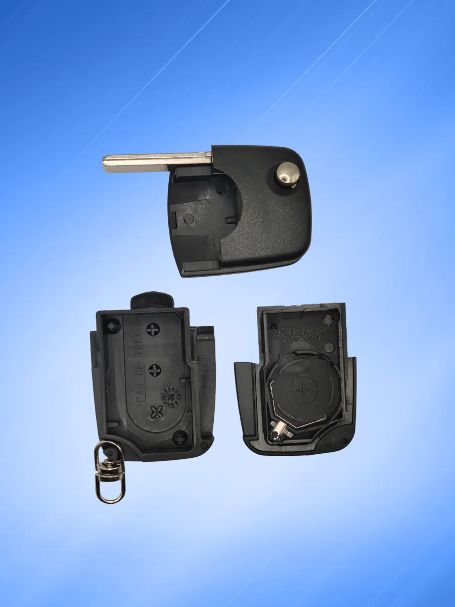 Корпус выкидного ключа с 3 кнопками лезвие HU66 для Audi, батарейка CR2032