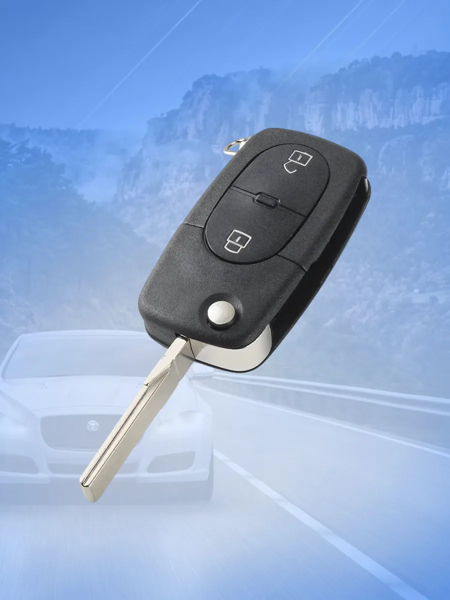 Корпус выкидного ключа с 2 кнопками для Ауди батарейка CR2025