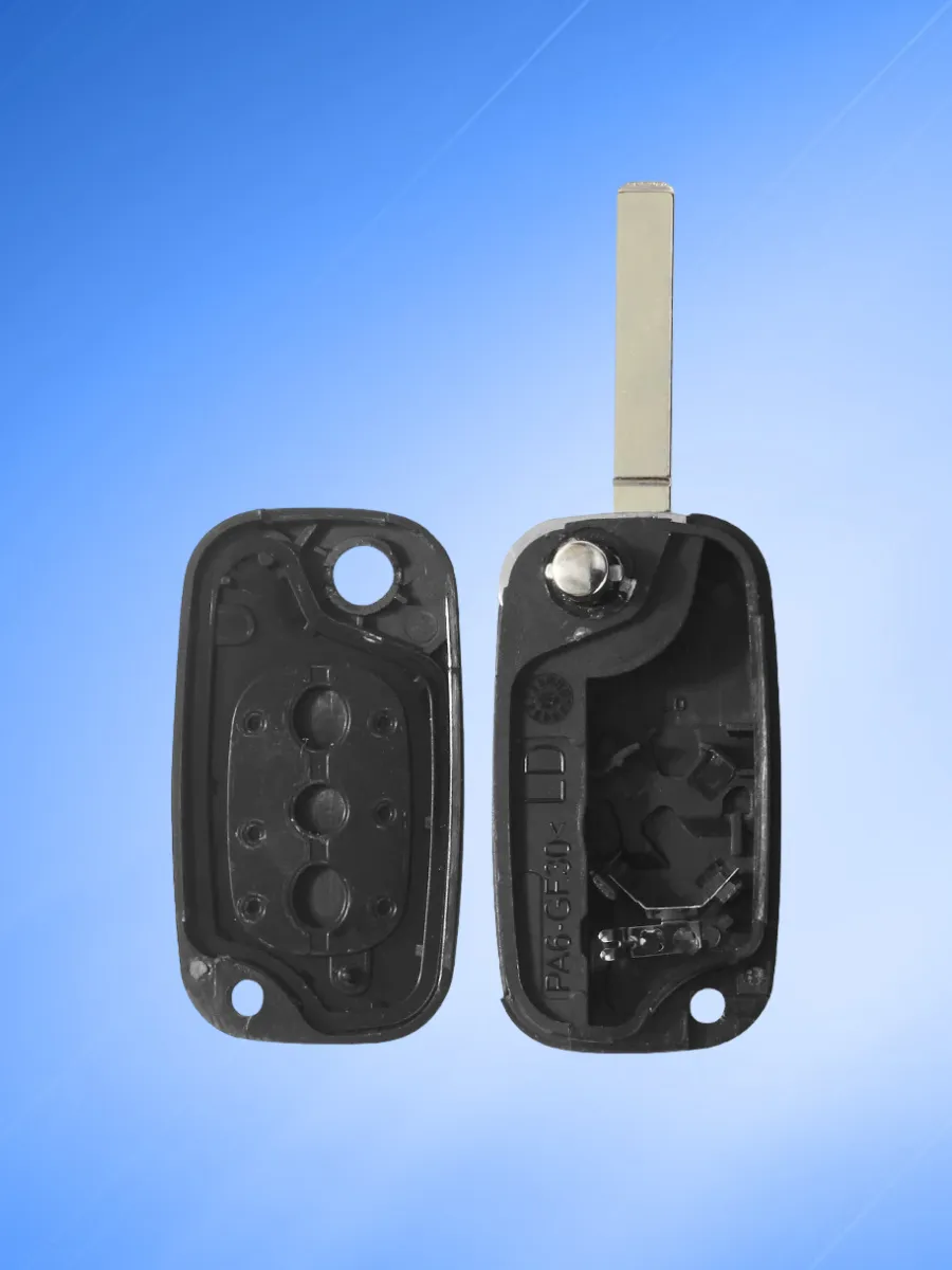 Корпус выкидного ключа с 2 кнопками лезвие HU83 для Renault, без логотипа