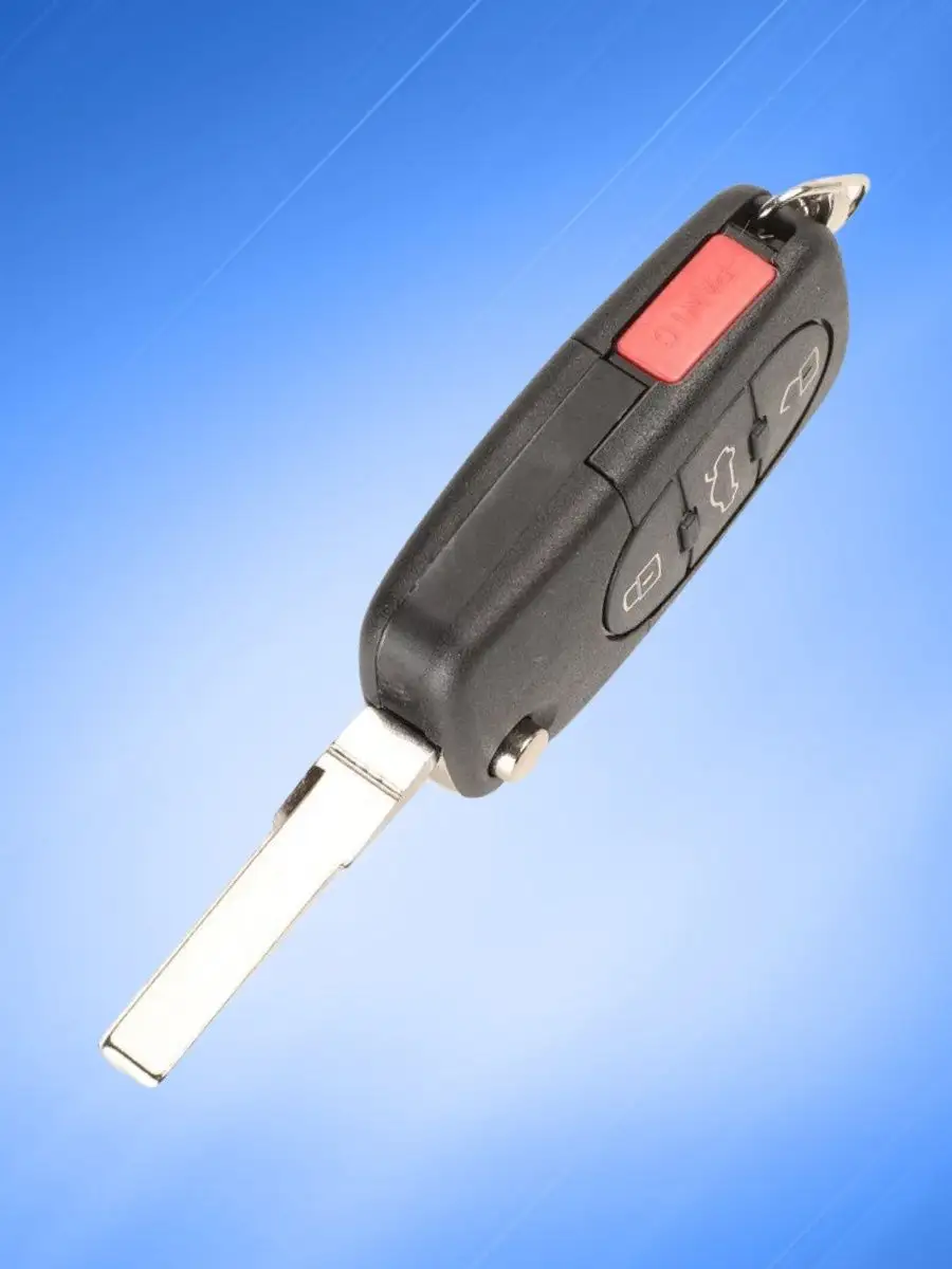 Корпус выкидного ключа с 4 кнопками лезвие HU66  для Audi