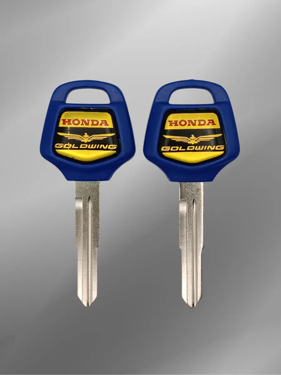 Заготовка ключа с местом под чип для мотоцикла Хонда синий