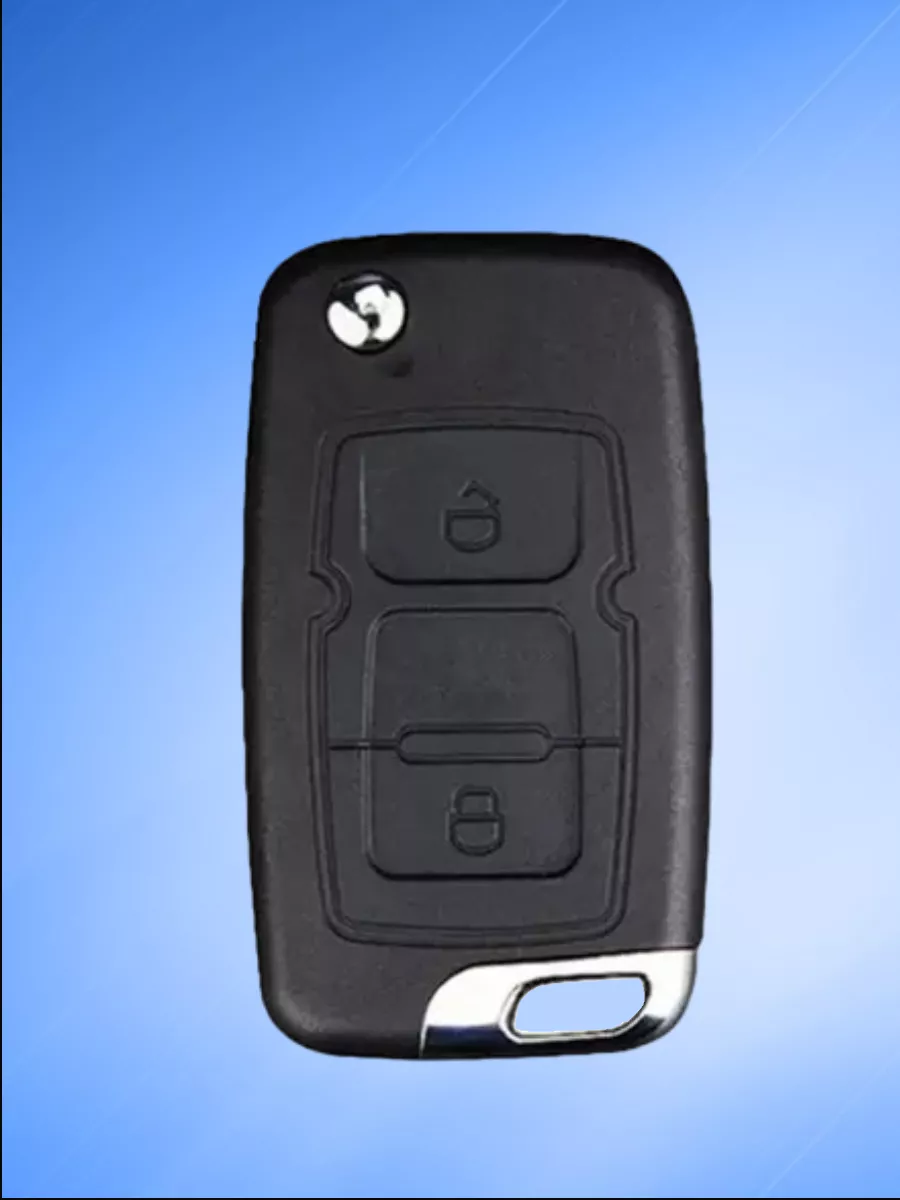 Корпус выкидного ключа с 2 кнопками лезвие без пазов для Geely