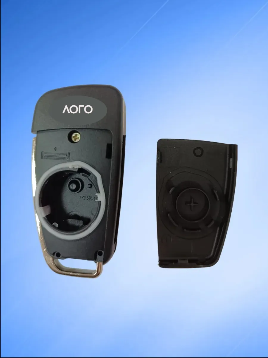 Корпус выкидного ключа с 3 кнопками лезвие HU66 для Audi, под батарейку