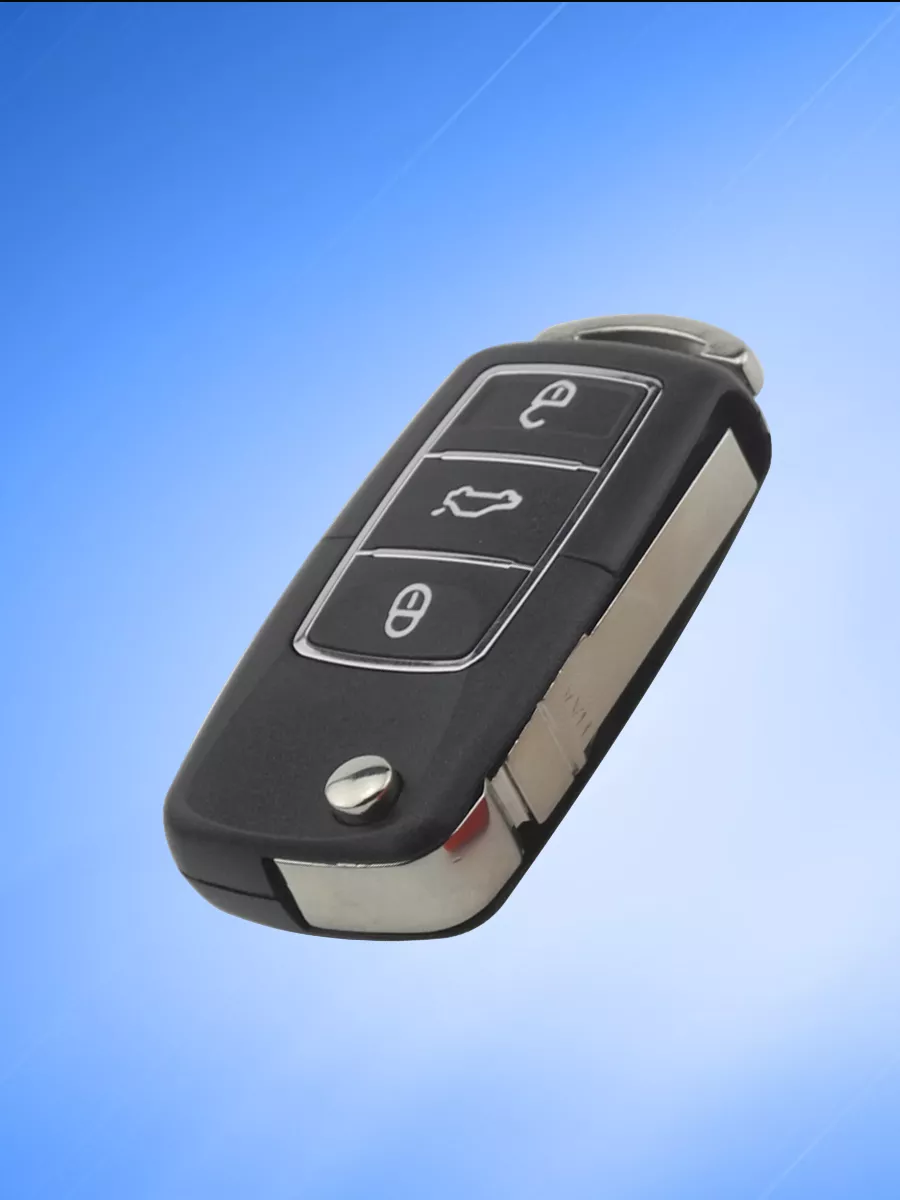 Корпус выкидного ключа зажигания для Skoda, батарейка на корпусе