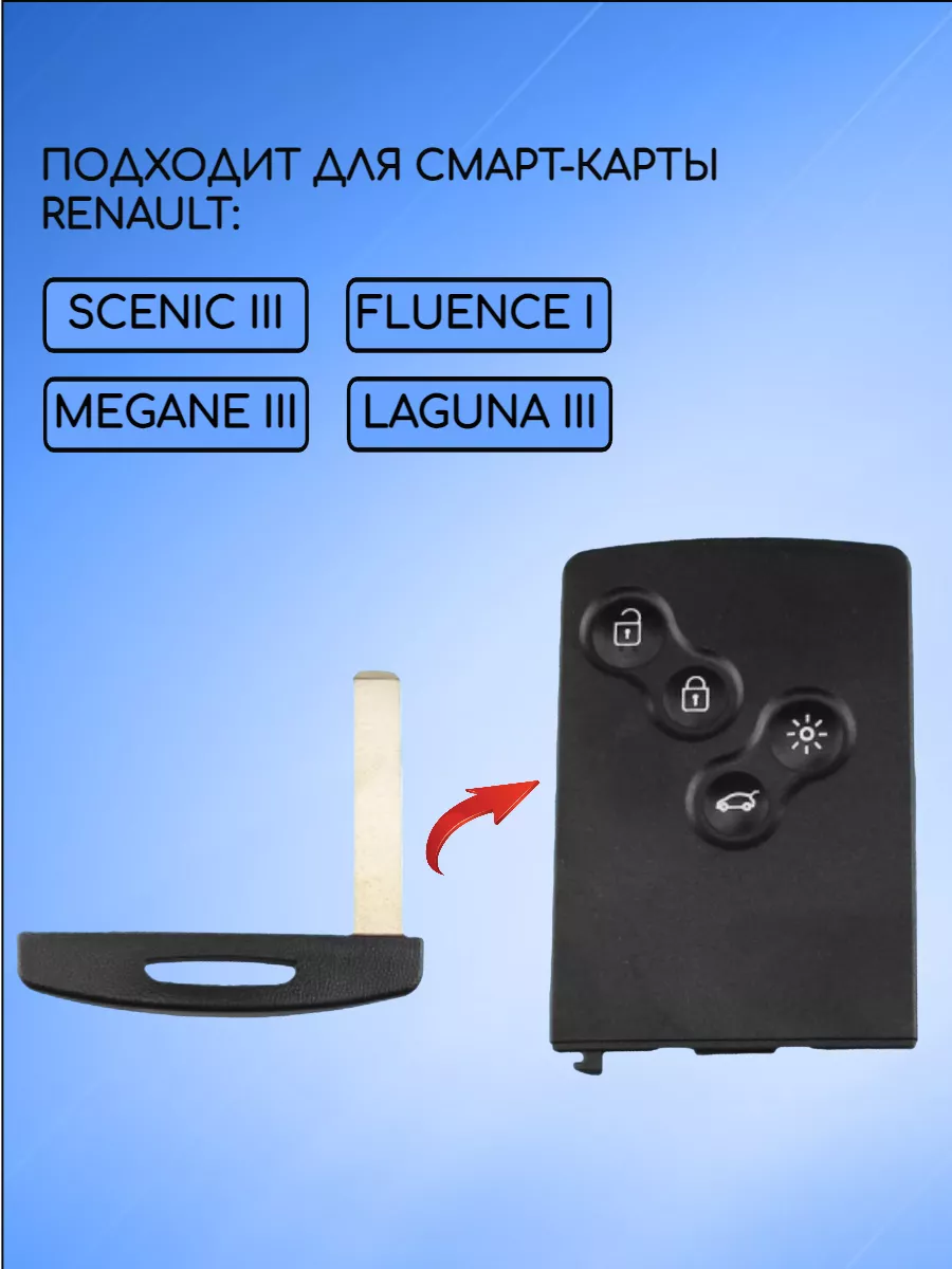 Ключ-вставка для карты Рено лезвие VA6