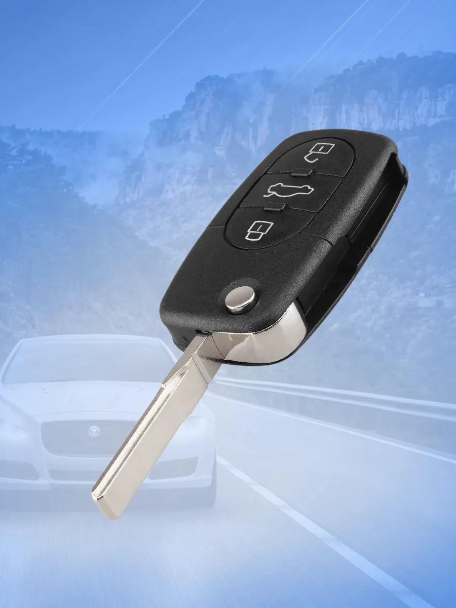 Корпус выкидного ключа с 3 кнопками для Ауди батарейка CR2025