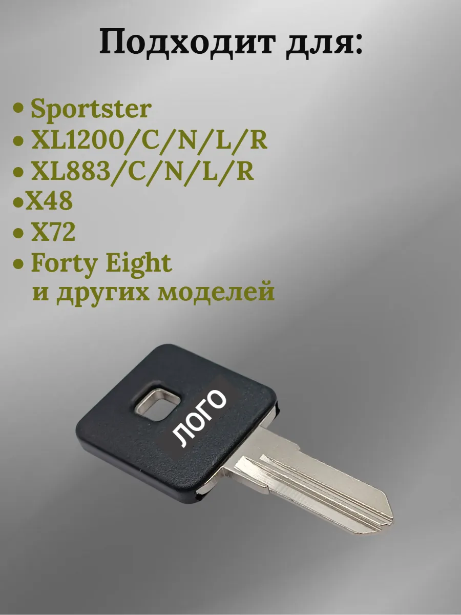 Заготовка ключа с местом под чип для Harley Davidson 002