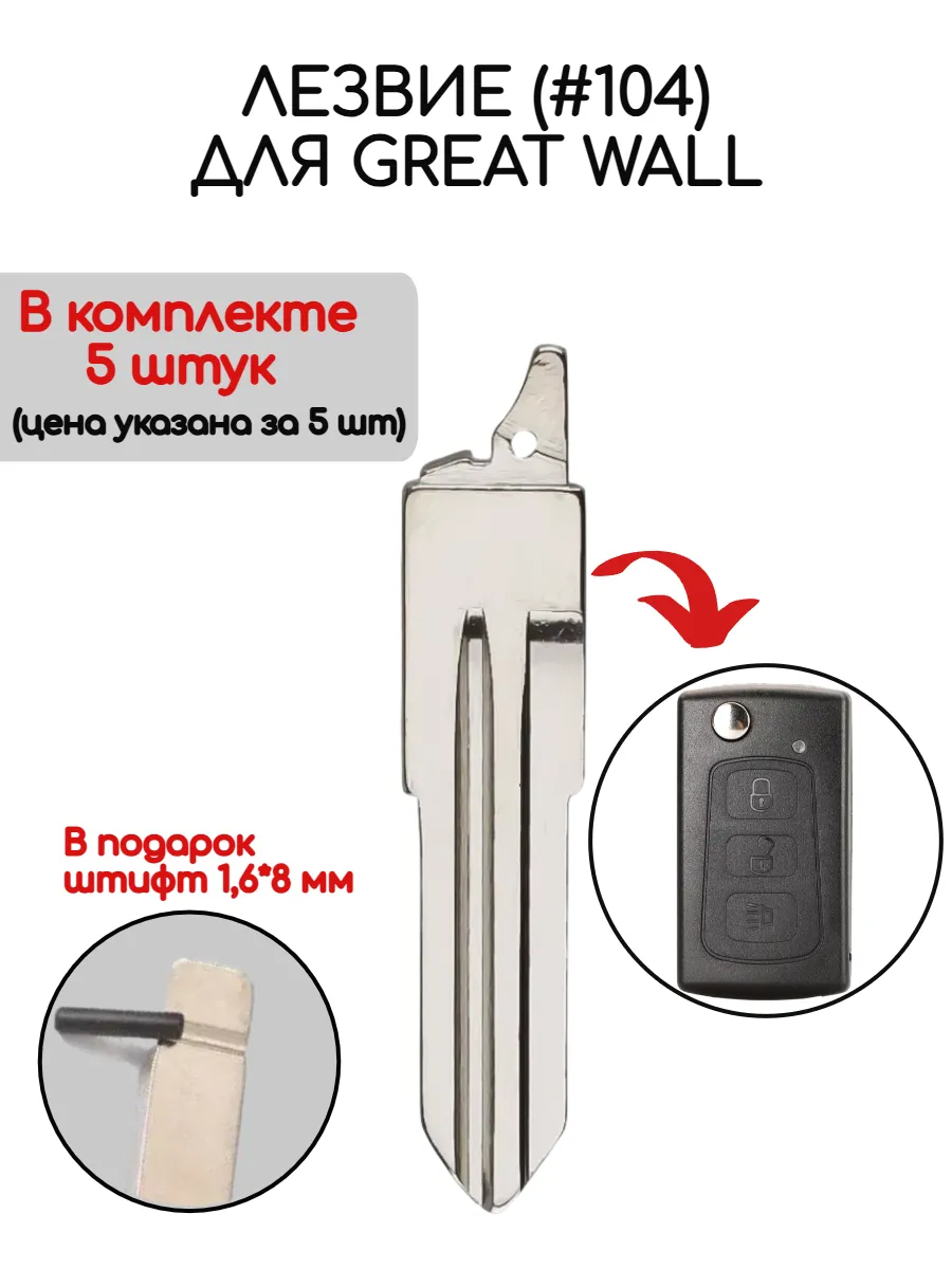 Набор лезвий из 5 штук #104 для Great Wall