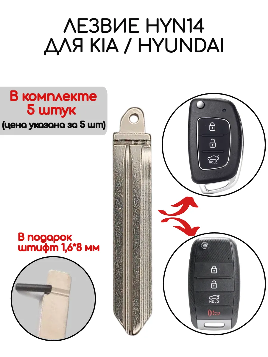 Набор лезвий из 5 штук HYN14 для Kia Hyundai
