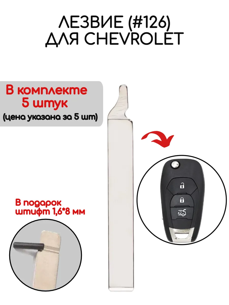 Набор лезвий из 5 штук #126 для Chevrolet