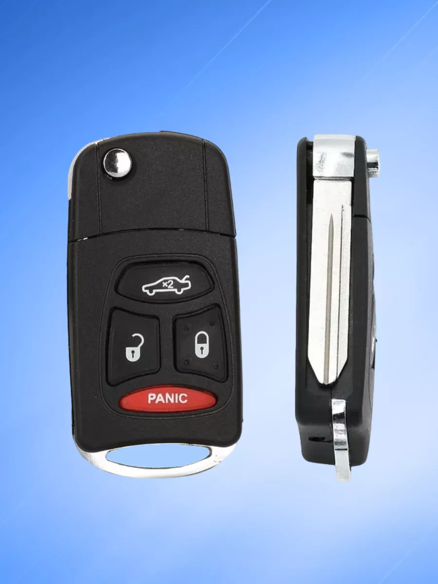 Корпус выкидного ключа c 3 кнопки +Panic для Dodge / Jeep / Chrysler