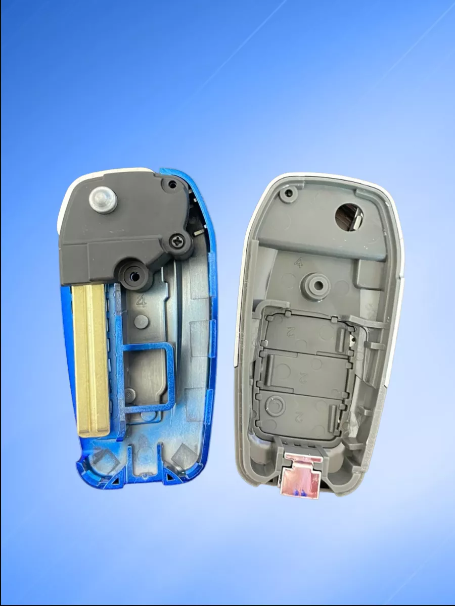 Корпус выкидного ключа с 2 кнопками лезвие TOY40 для TOYOTA, синий