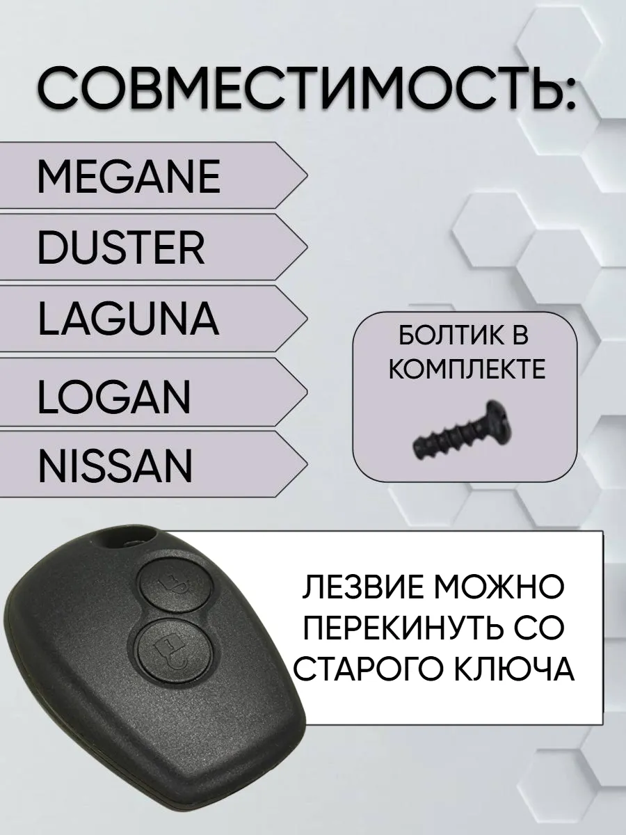 Корпус ключа для Renault Nissan Лада