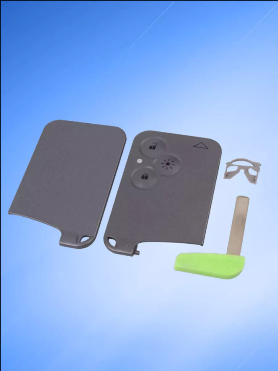 Корпус смарт карты с 3 кнопками для Рено, серебристый