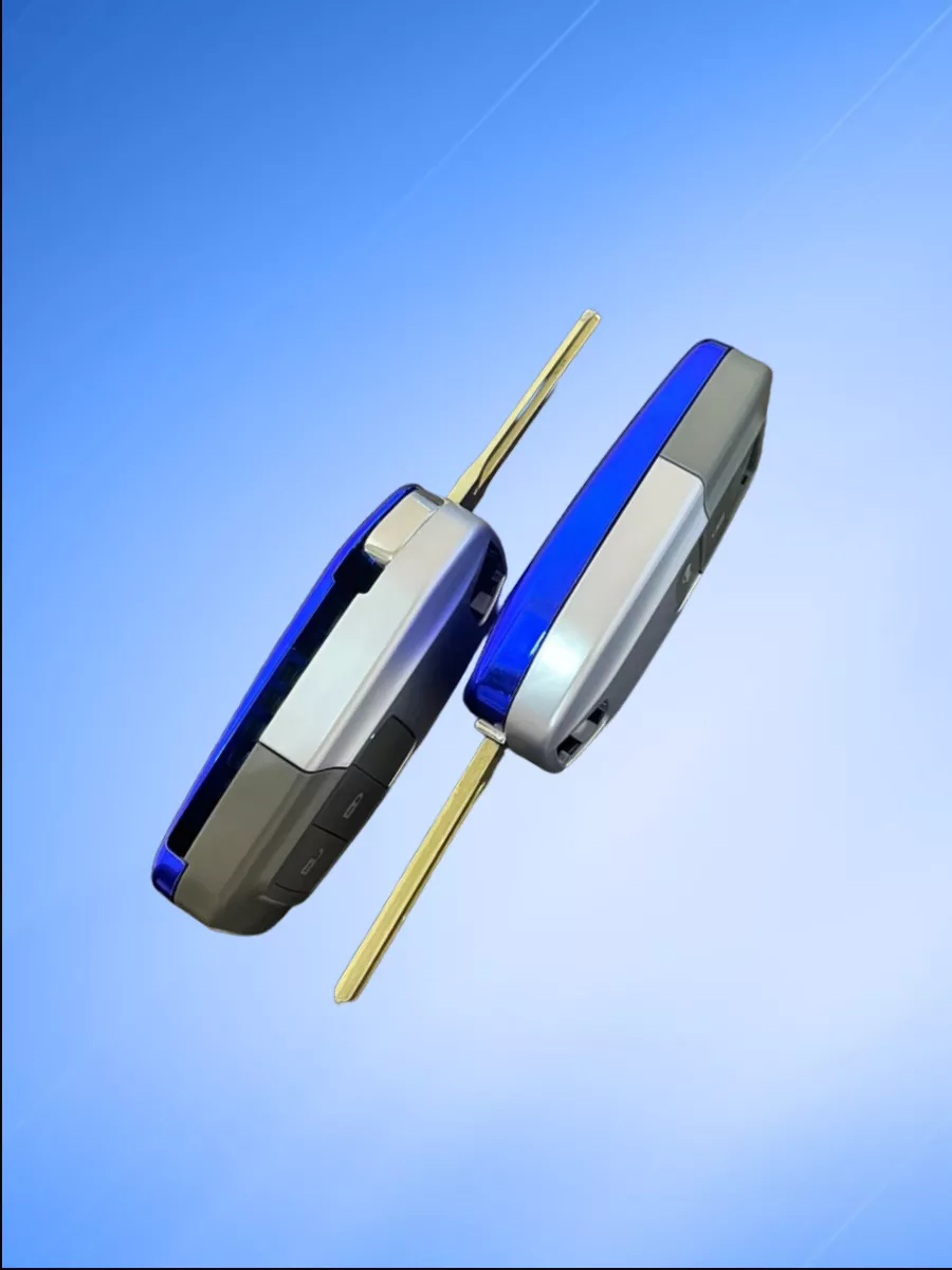 Корпус выкидного ключа с 2 кнопками лезвие TOY43 для Тойота, синий