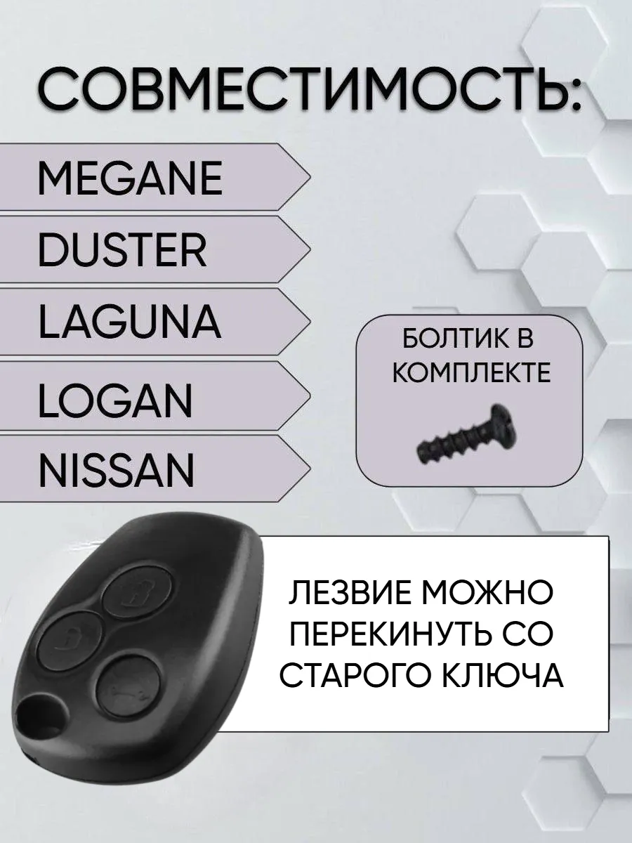 Корпус ключа для Renault Nissan Лада