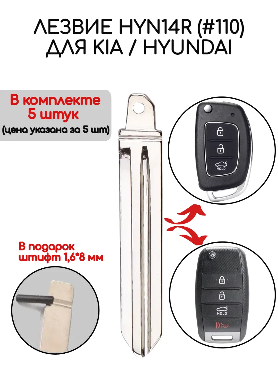 Набор лезвий из 5 штук HYN14R (#110) для Kia Hyundai