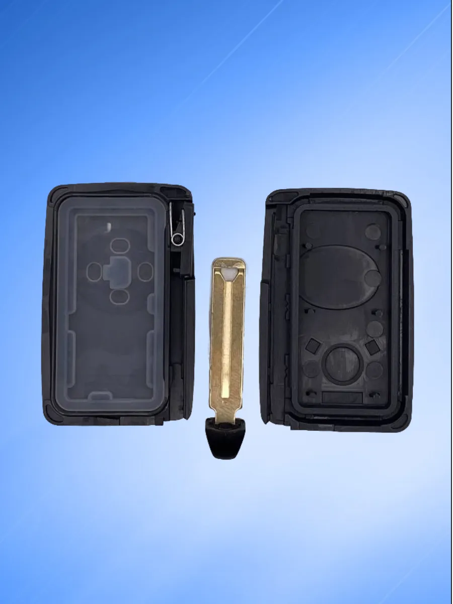 Корпус смарт ключа с 4 кнопками для Тойота, серебристый