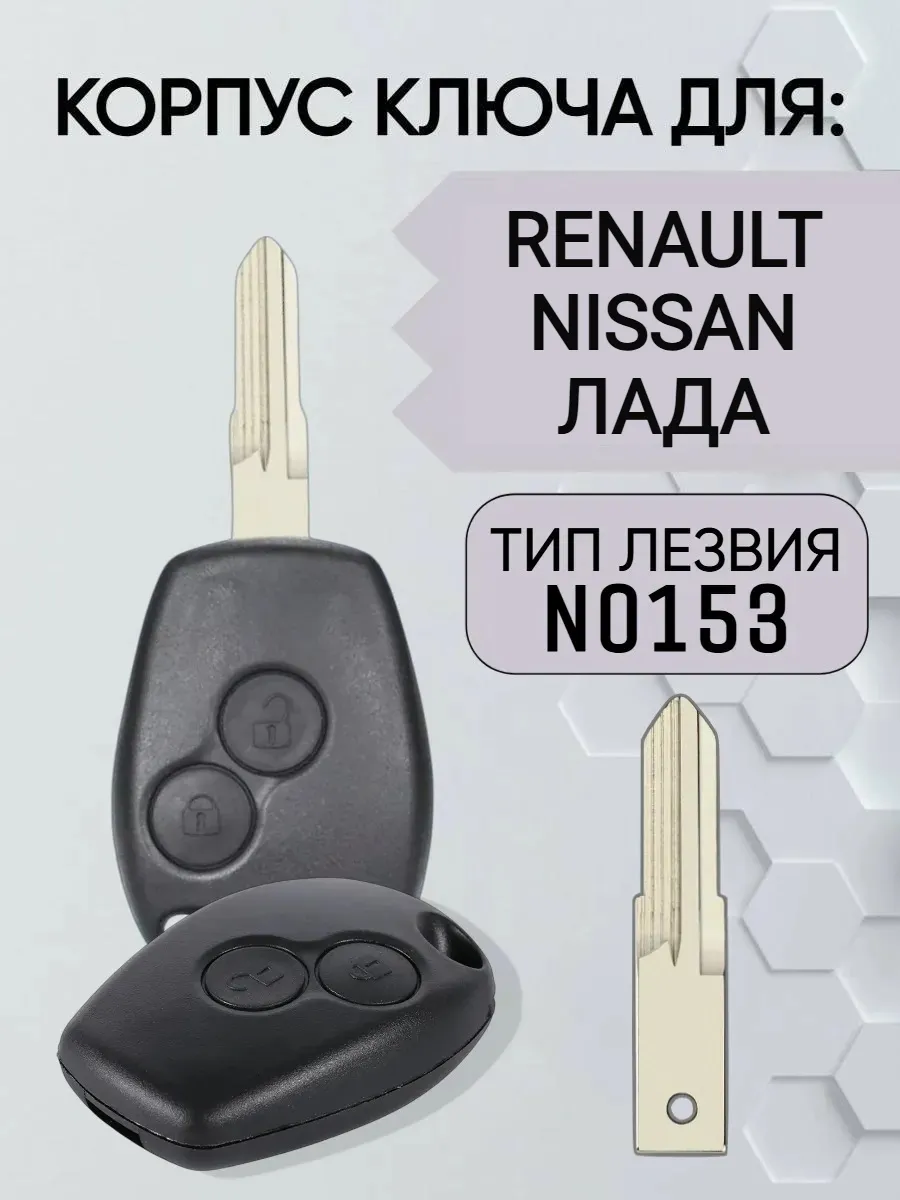 Корпус ключа для Renault Nissan Лада