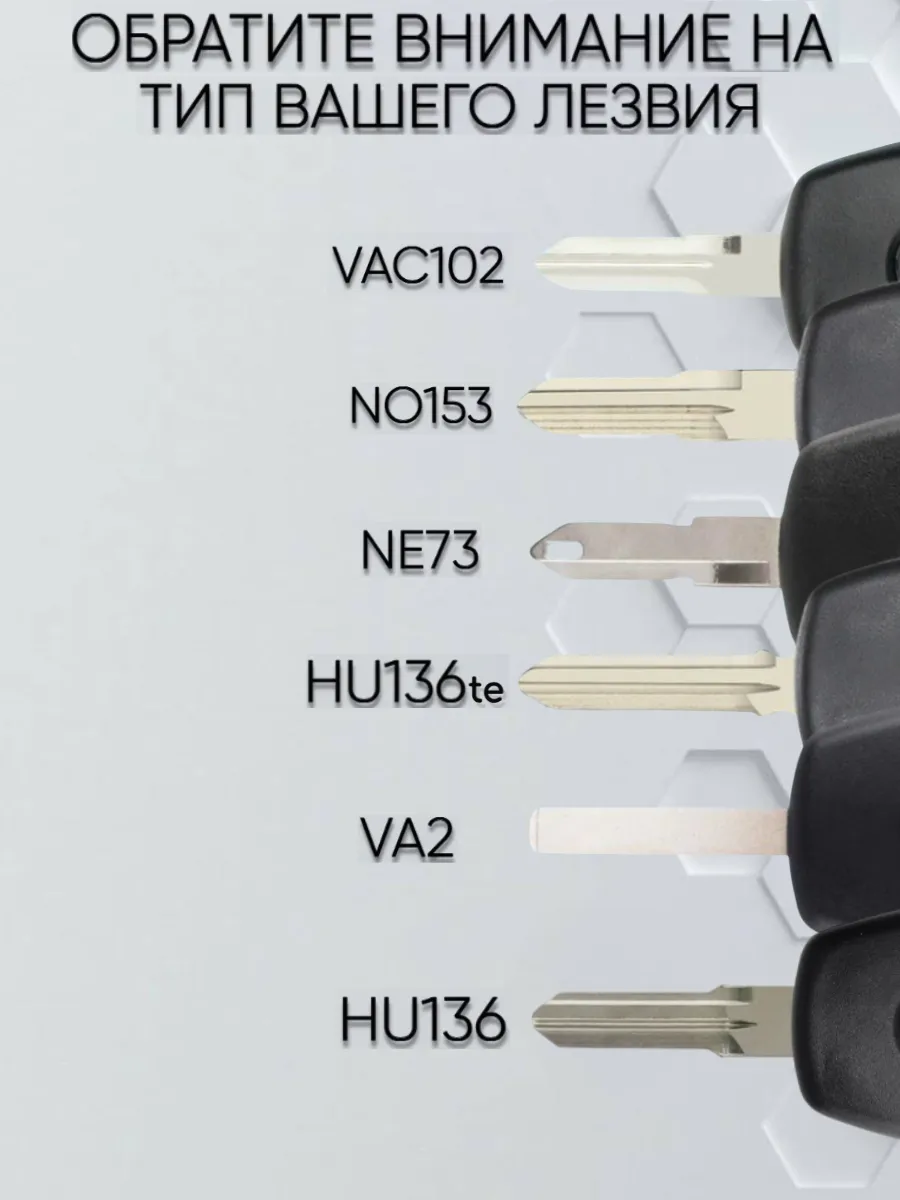 Корпус ключа для Renault Nissan Лада лезвие HU136te