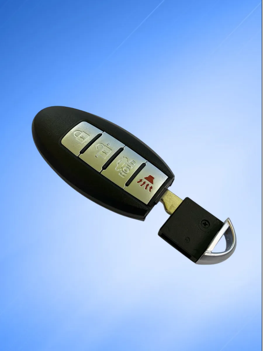 Корпус смарт ключа с 3 кнопками +Panic для Ниссан без логотипа, контакт справа