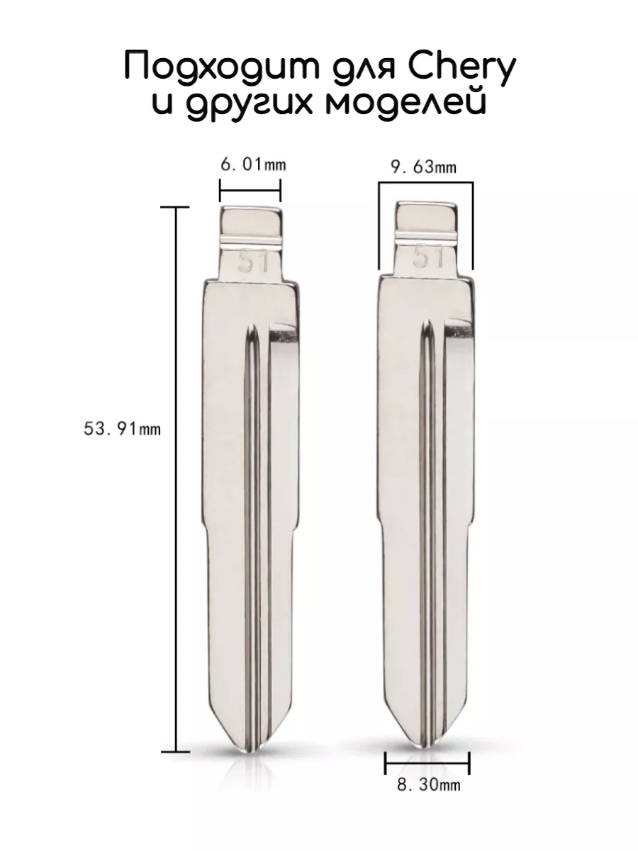 Набор лезвий из 5 штук VVDI KD (#51) для Chery
