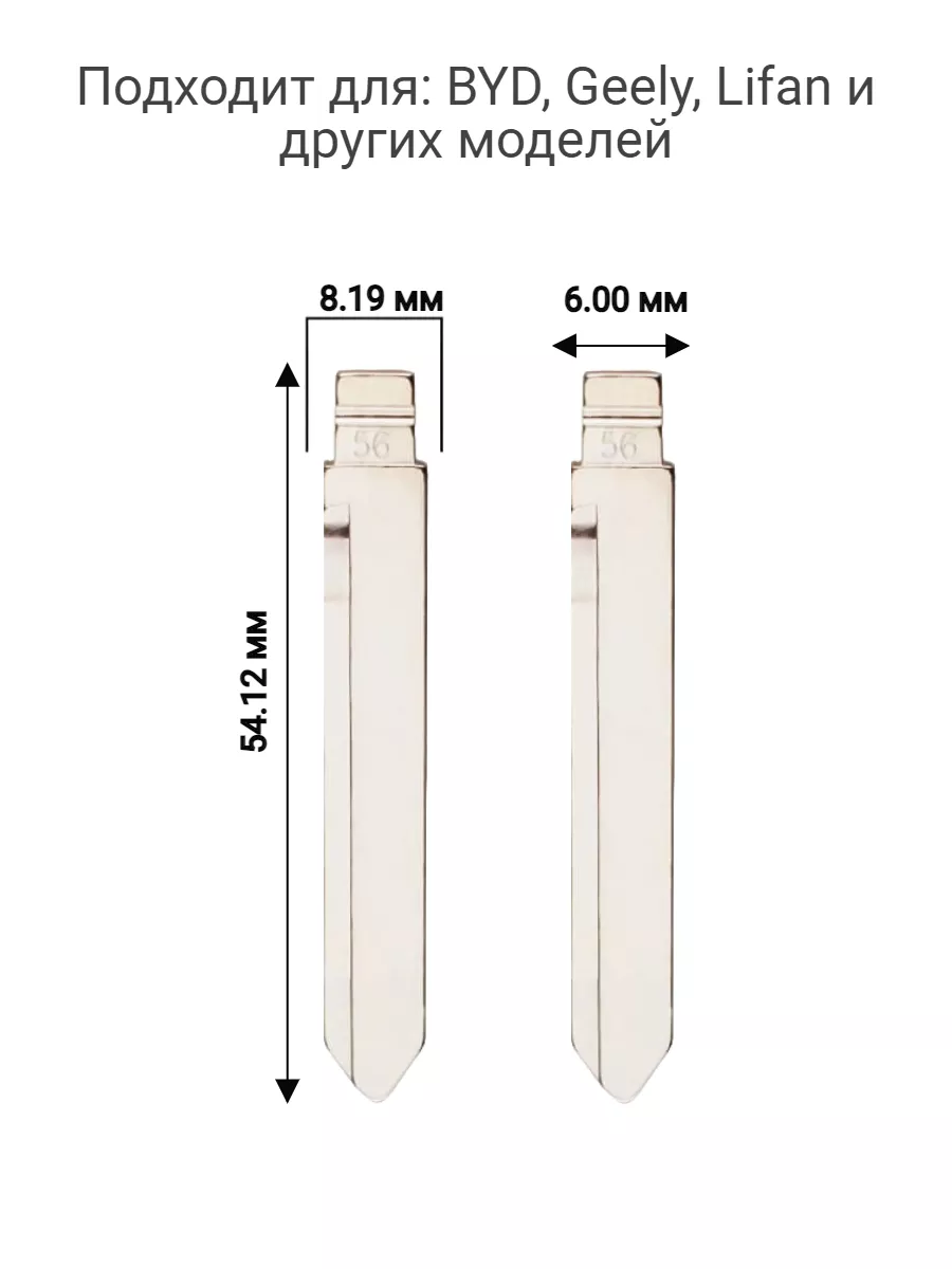 Набор лезвий из 5 штук VVDI KD HU57 (#56) для Geely Lifan