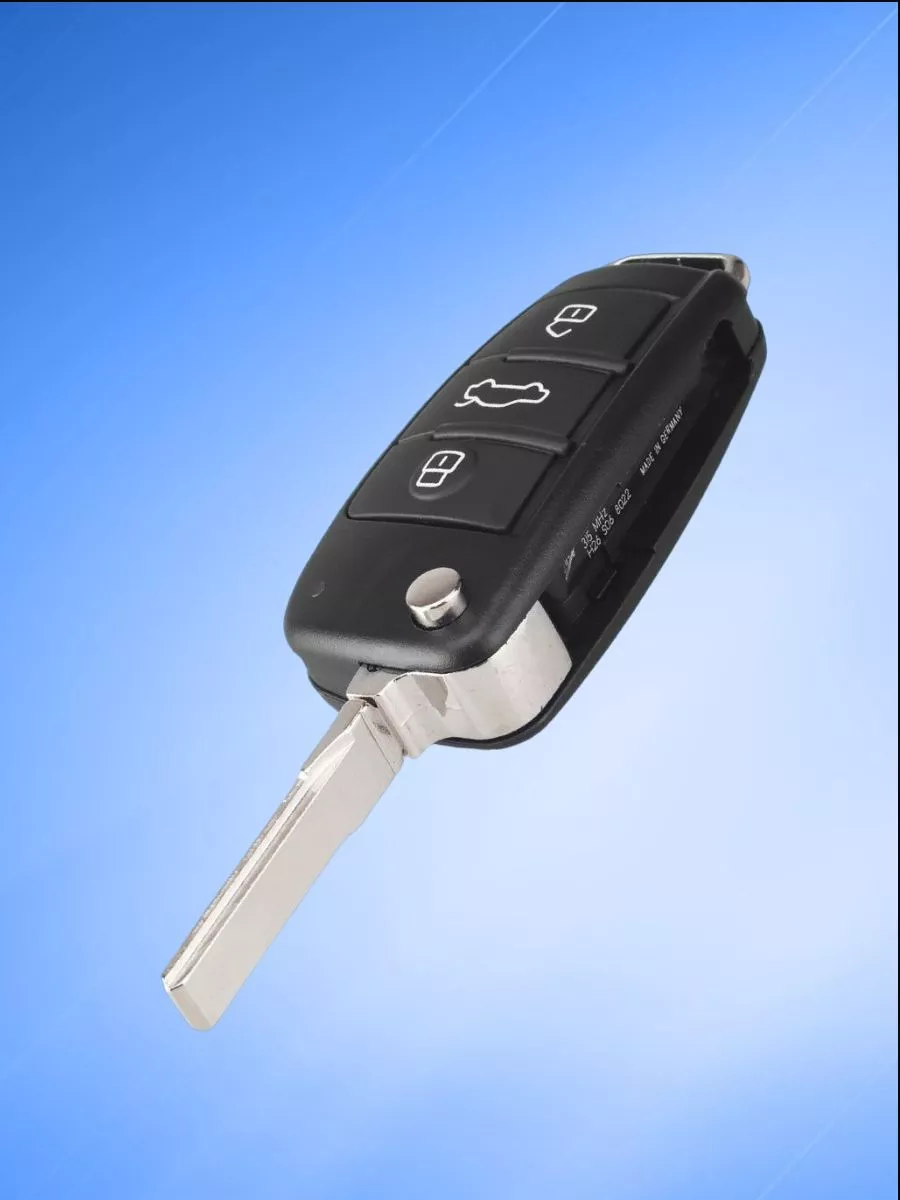 Корпус выкидного ключа с 3 кнопками лезвие HU66 для Audi, под батарейку