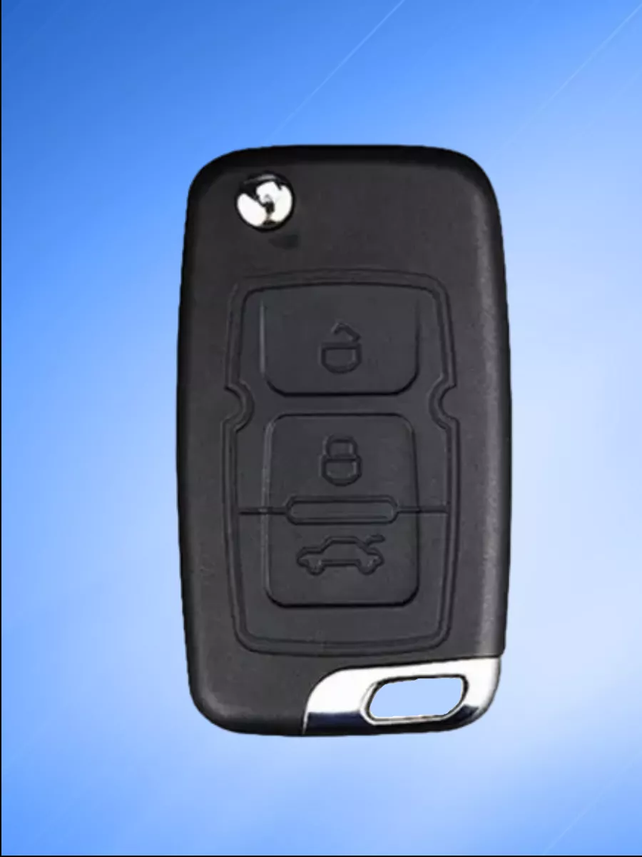 Корпус выкидного ключа с 3 кнопками лезвие без пазов для Geely