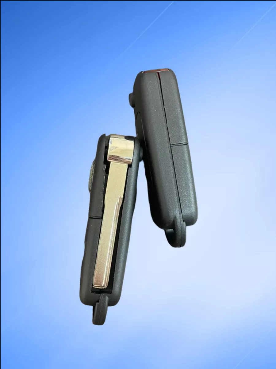 Корпус выкидного ключа с 2 кнопками лезвие HU64 для Mercedes Benz, с логотипом