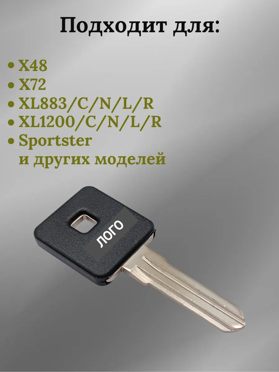 Заготовка ключа с местом под чип для Harley Davidson 003