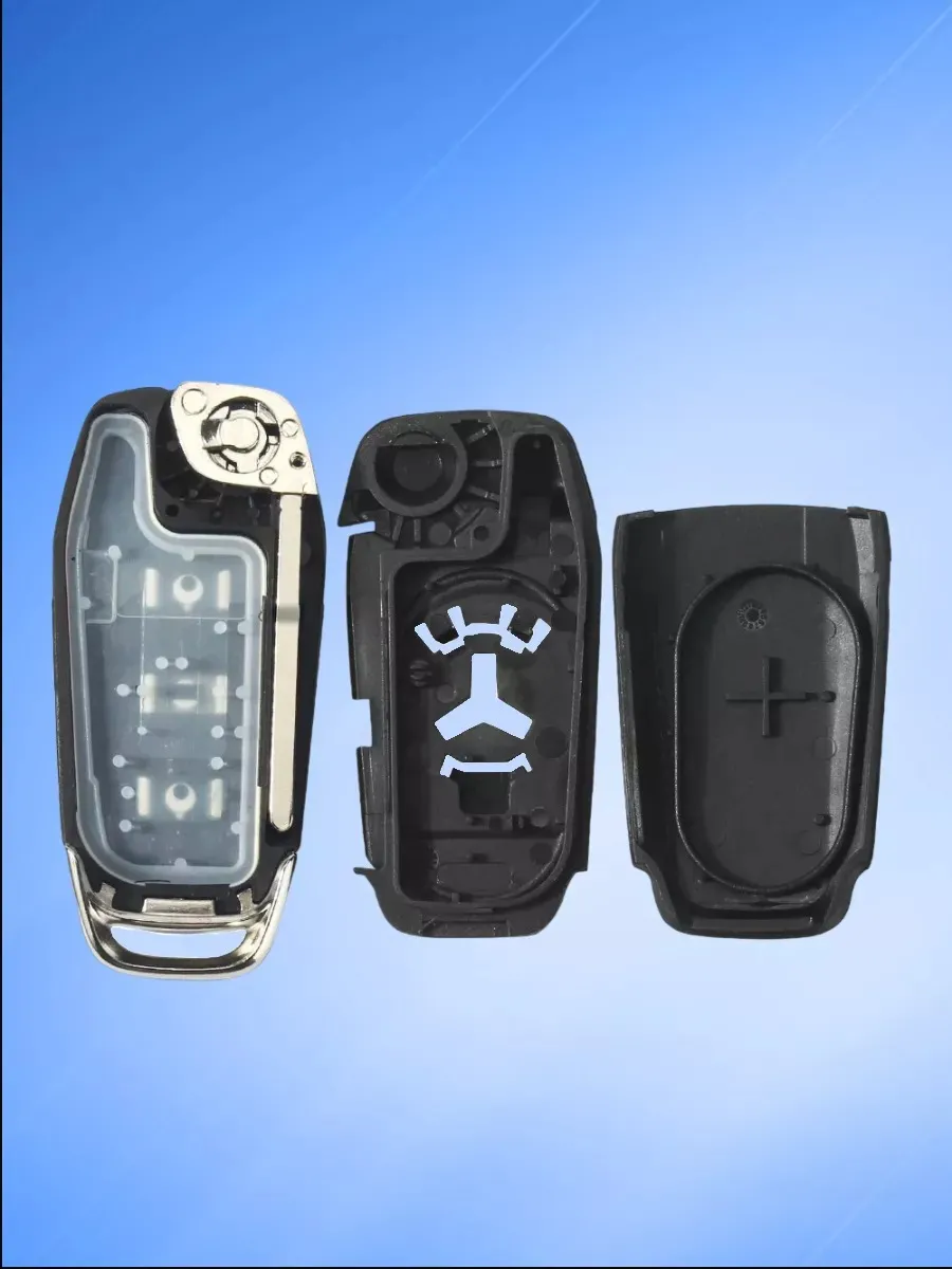 Корпус выкидного ключа с 3 кнопками +Panic для Ford, с логотипом
