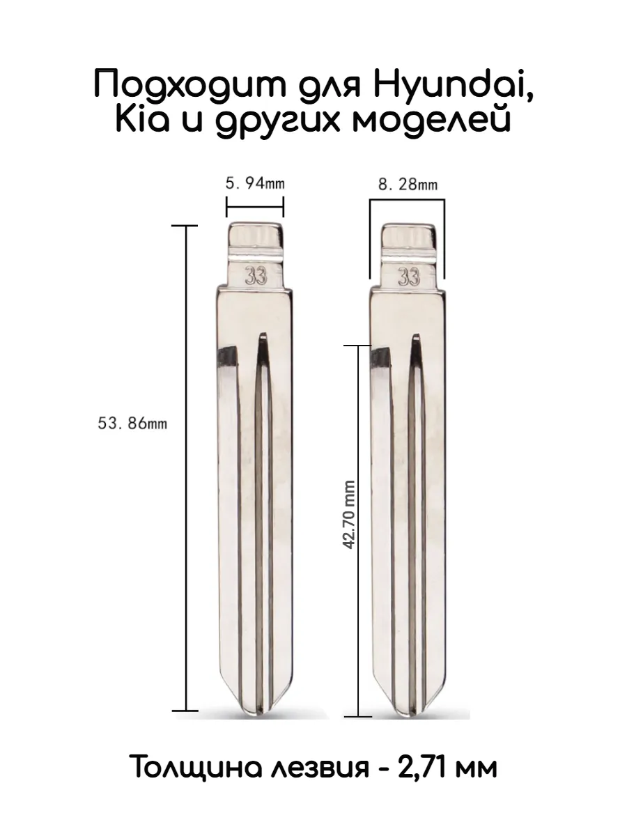 Набор лезвий из 5 штук VVDI KD HYN14R (#33) для Kia Hyundai