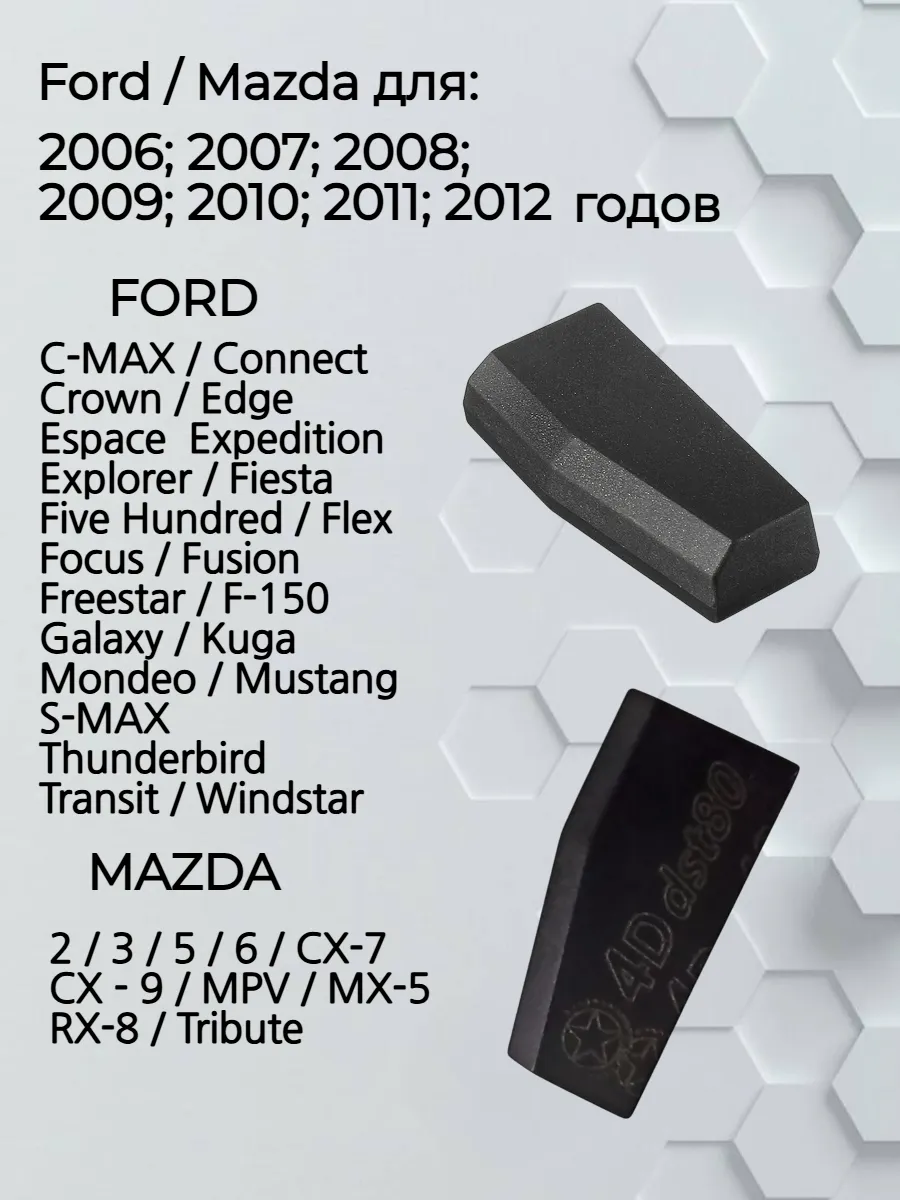 Чип для автомобилей Ford Mazda 4D63-40бит 