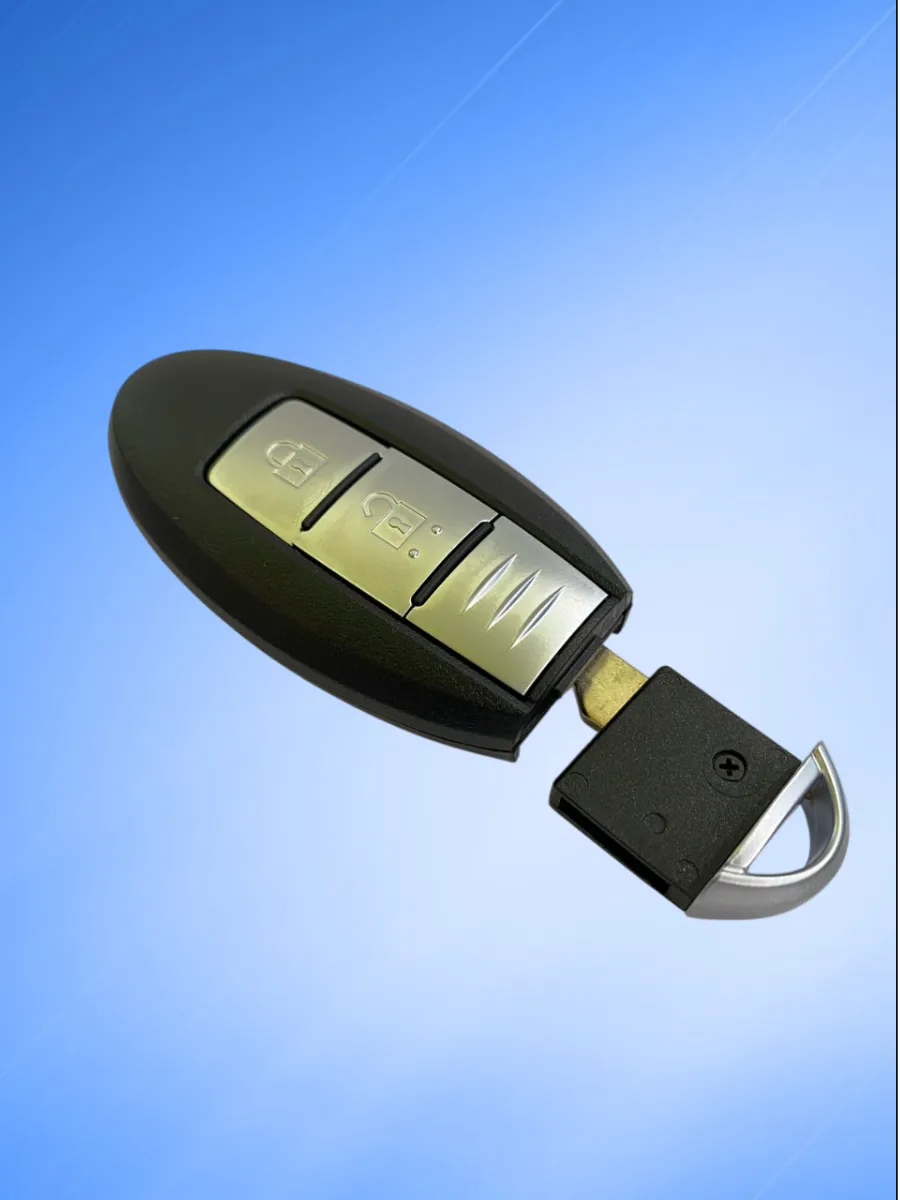 Корпус смарт ключа с 2 кнопками для Ниссан без логотипа, контакт справа