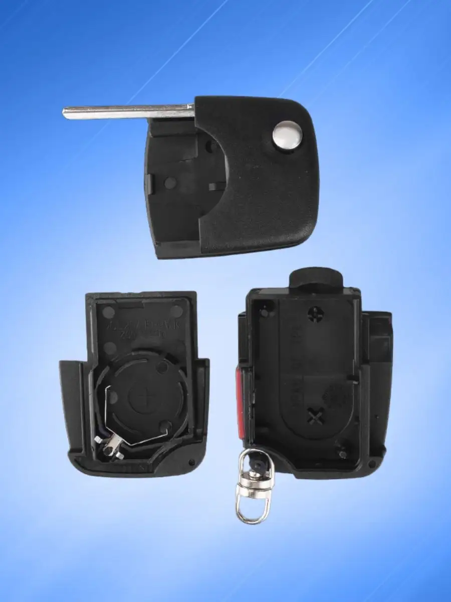 Корпус выкидного ключа с 4 кнопками лезвие HU66 для Audi, батарейка CR2032