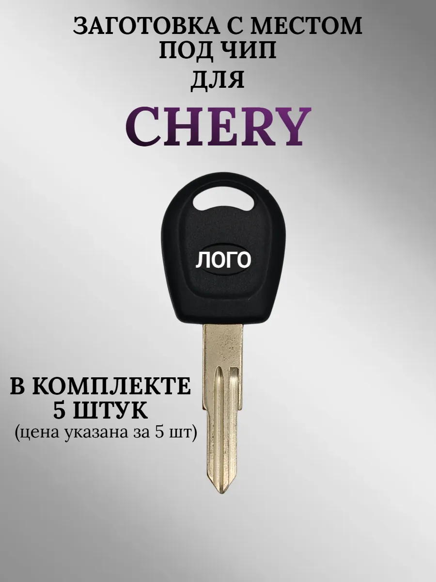 Заготовка с местом под чип для Chery (5 шт.) 