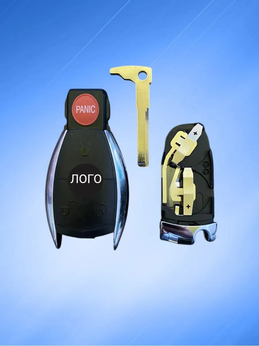 Корпус смарт ключа с 3 кнопками +Panic для Mercedes-Benz, MERCBGA3+1KNSLIT