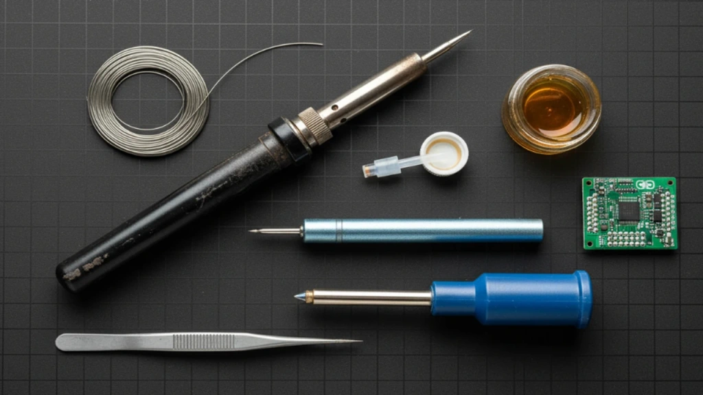 Инструменты для пайки платы автомобильного ключа