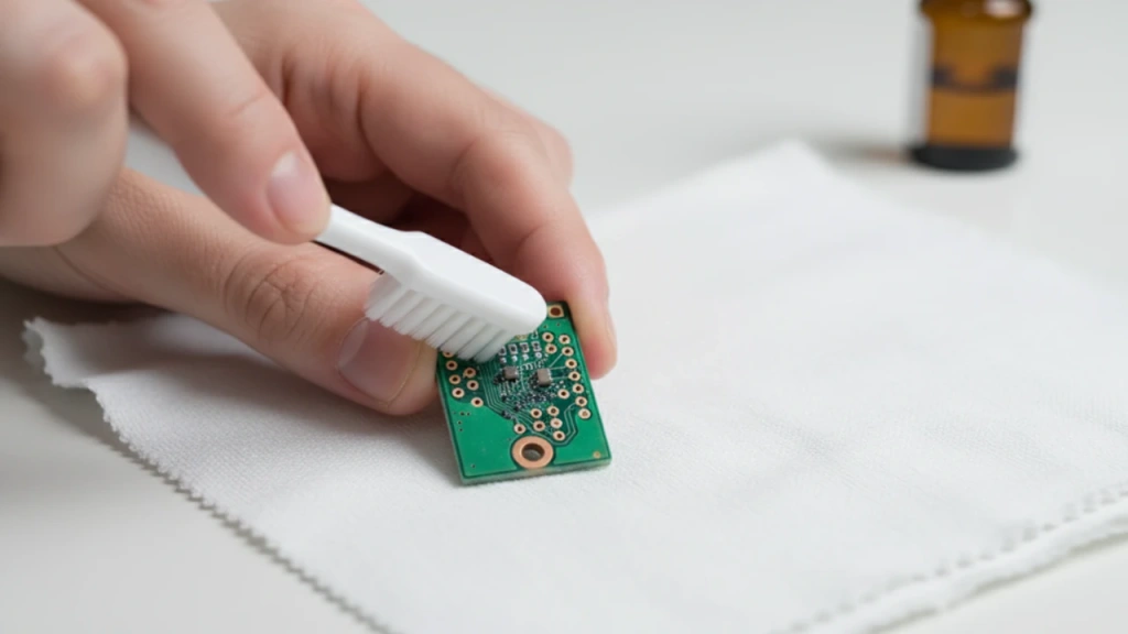 Чистка платы ключа от окисления