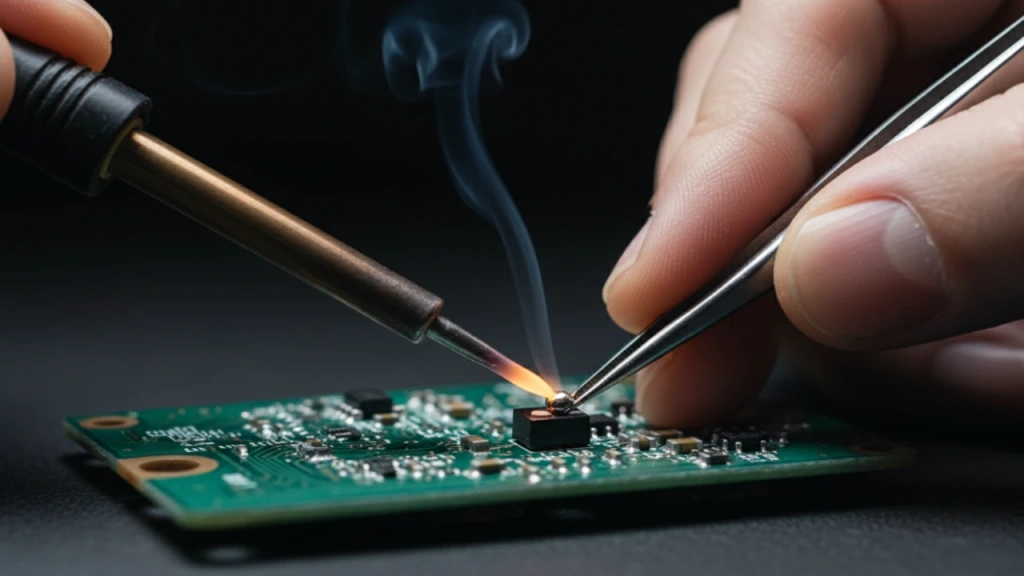 Пайка микропереключателя на плате ключа