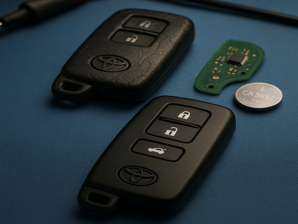 Чип иммобилайзера в корпусе ключа.