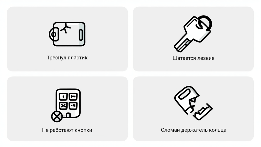признаки износа автомобильного ключа