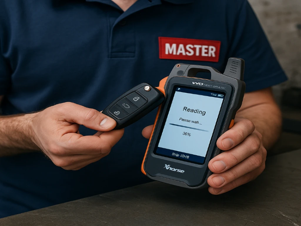 Процесс клонирования чипа ключа с помощью программатора Xhorse. 